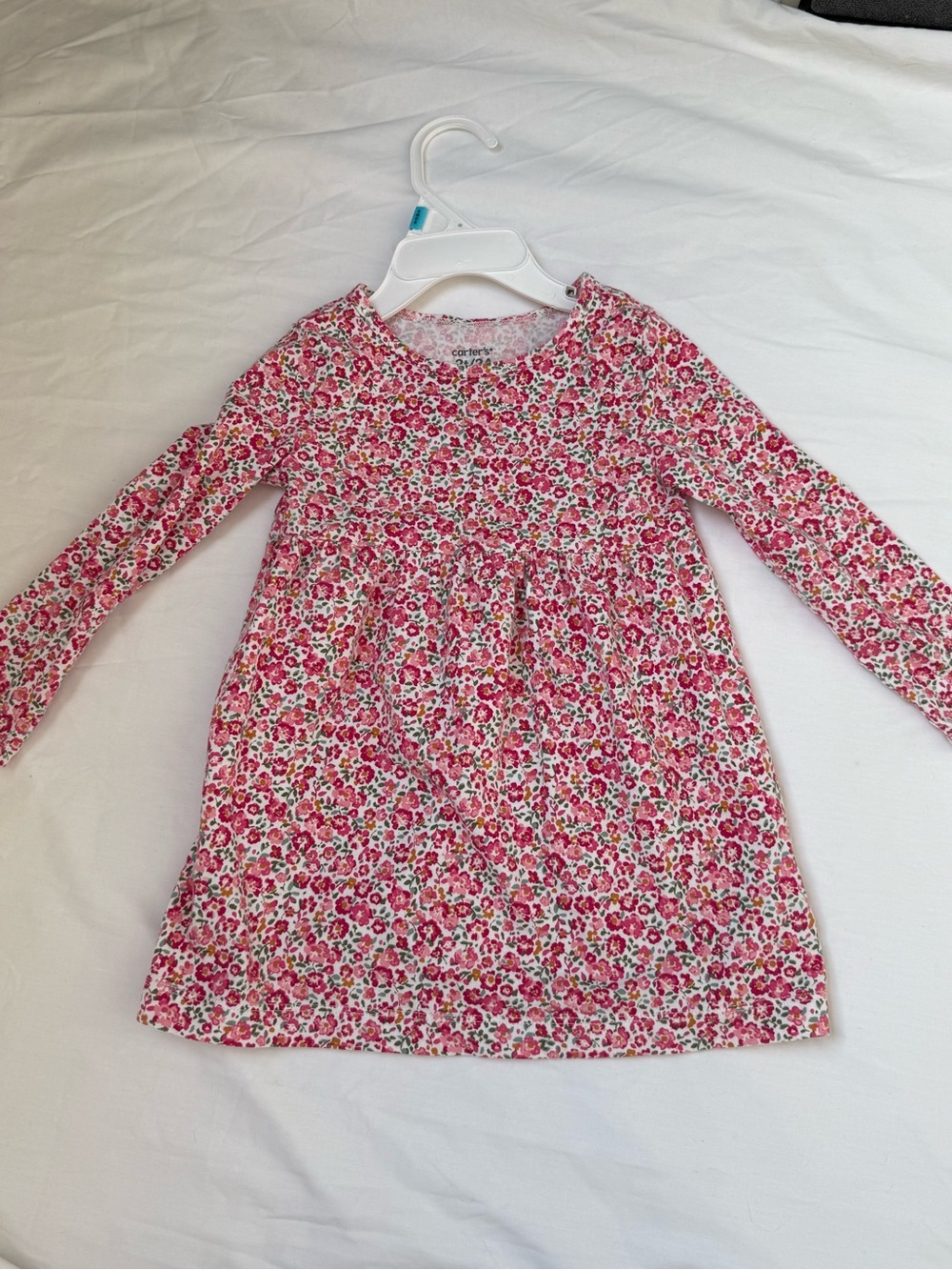 Carter's Pink Floral Long-Sleeve Cotton Dress